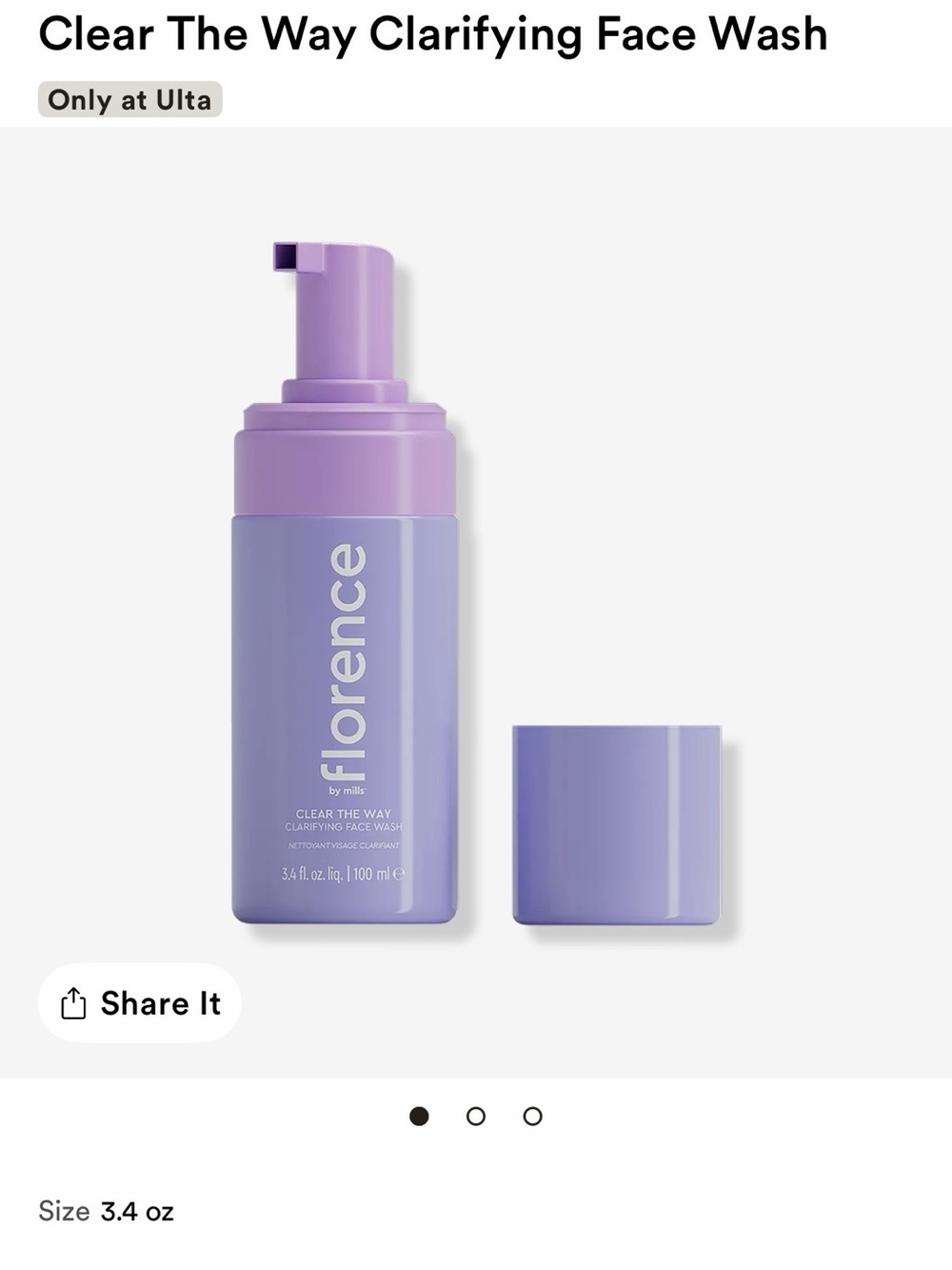 Florence by Mills Clear The Way Clarifying Face Wash — Lavender